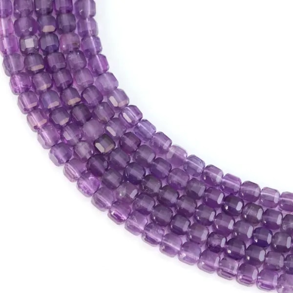 Amethyst Würfel Facettierte Perle | Schmuckkomponenten