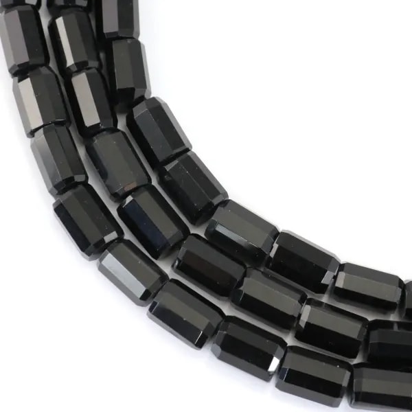 Perle Obsidienne Zylinder Facettiert | Lieferant Steine