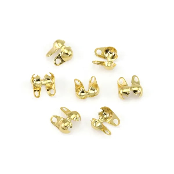 Punta para cadena de bolas 2mm - Dorado x 20pcs