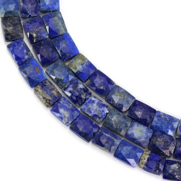 Lapis Lazuli rectangle facetté 8x10mm x 38cm