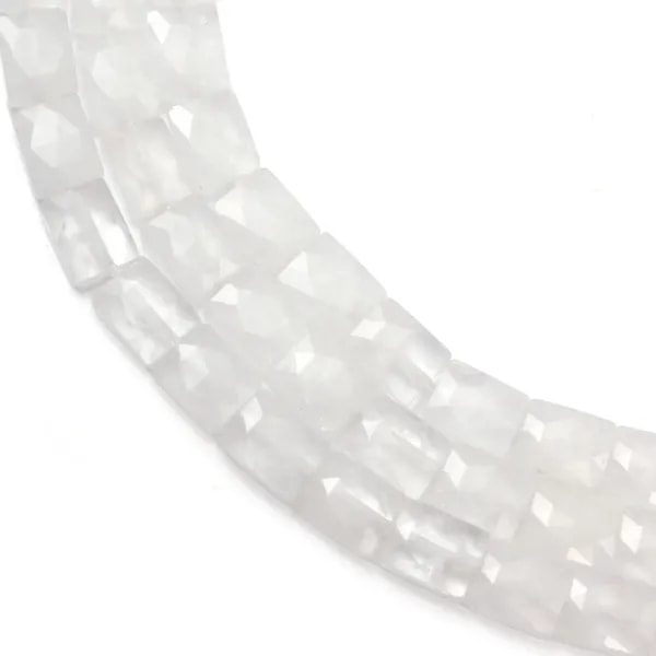 Cristal de Roca Facetado 8x10mm | Perlas Rectangulares