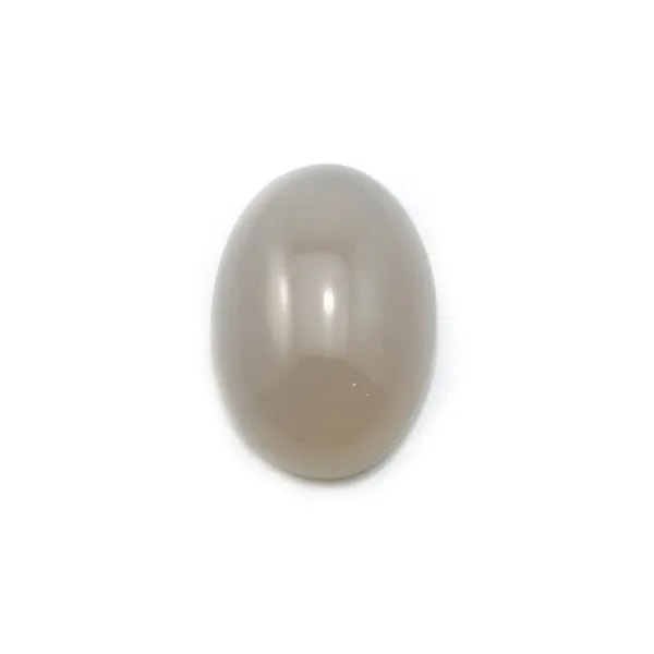 Cabujón de ágata gris, de forma ovalada, 10x14mm x 4pcs