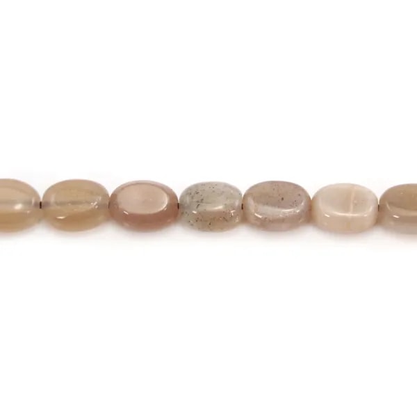Pietra di luna arancione, di forma ovale, 6x8mm x 2pcs