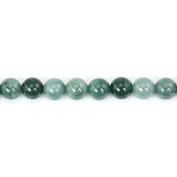 Natürlicher runder Jade 10mm x 2 Stück