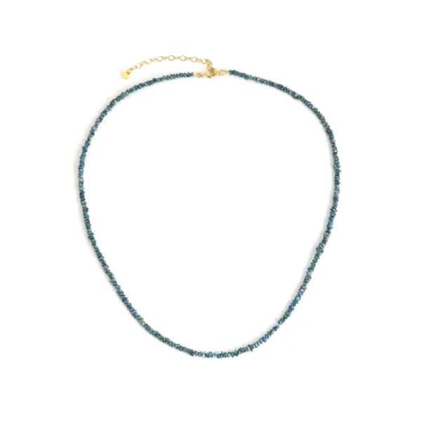 Colar Diamante azul - Gold Filled x 1pc