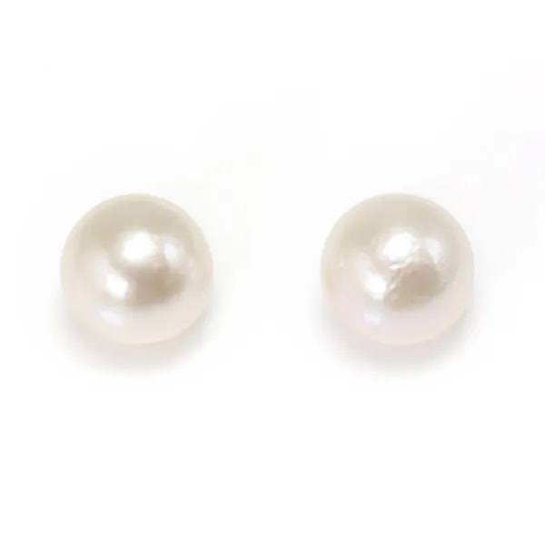 Perla de cultivo de agua dulce, blanca, redonda, 10-11mm x 1pc