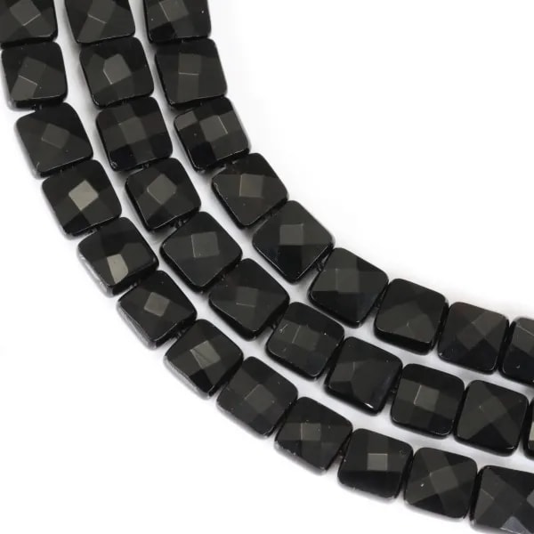 Onyx, faceted square, 6mm x 39cm