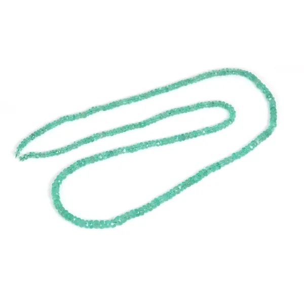 Faceted graduated rondelle emeralds size 1x2.5-2x3.5mm x 41cm