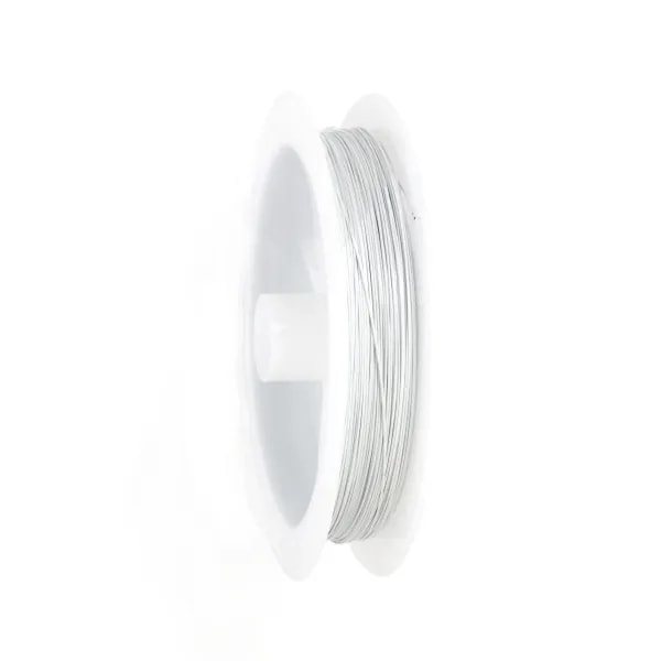 Stahlseil 7 Drähte mit weißem Nylon ummantelt 0.38mm x 100m