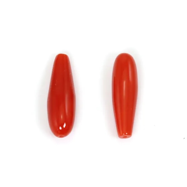 Corallo Rosso Naturale goccia 6x18mm x 1pz