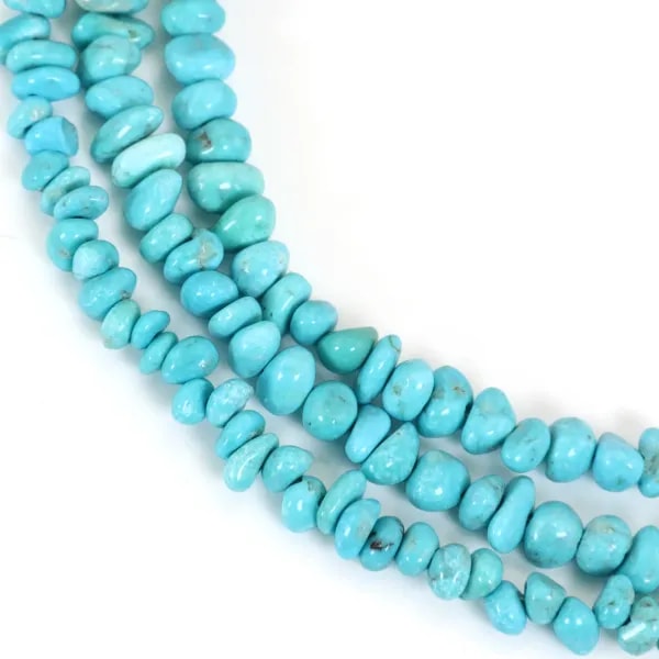 Turquoise en forme chips x 40cm