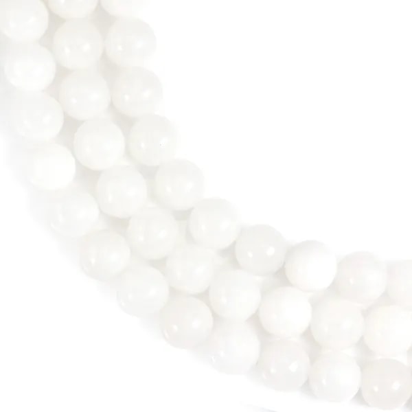 Jade blanco redondo 10.5mm x 38cm
