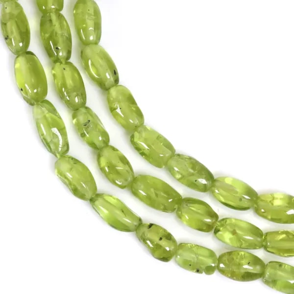 Oliva barocca peridoto 4x6mm x 36cm