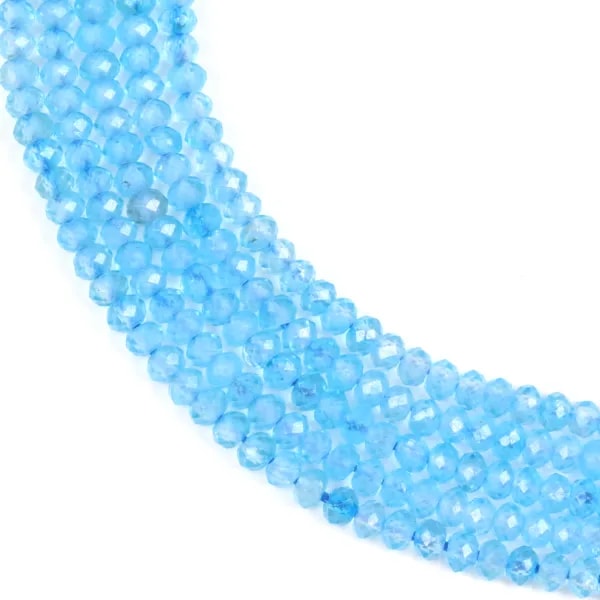 Heated topaz faceted rondelle 2x3mm x 39cm