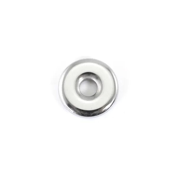Silberner Hämatit-Donut 12mm x 1 Stück