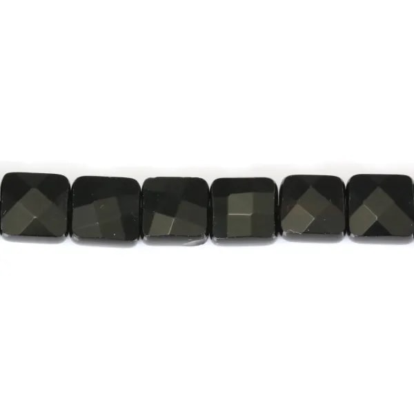 Onice quadrato sfaccettato 6mm x 6 pz