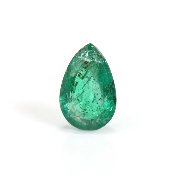 Esmeralda para engastar, talla pera 6x9mm x 1pc