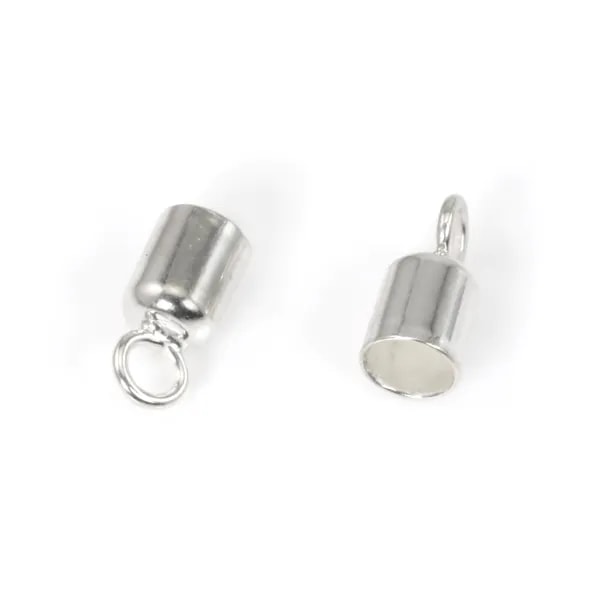 Tapones para cordón en plata 925 3mm x 4pcs