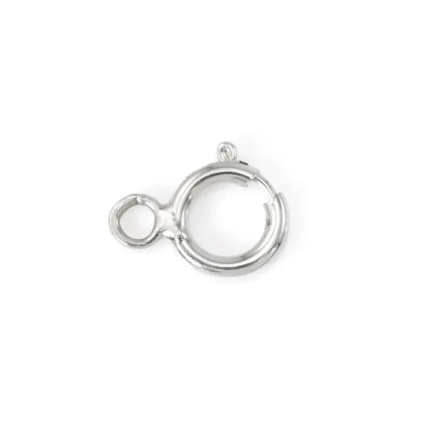 Fermoir à ressort 5mm Light - anneau parallèle - Argent 925 x 6pcs
