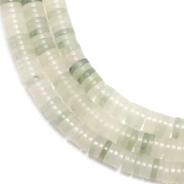 Jade Tianshan rodela heishi 1.5x6mm x 39cm