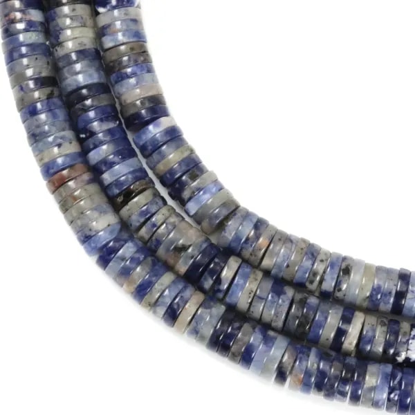 Sodalite heishi rondelle 1.5x6mm x 39cm