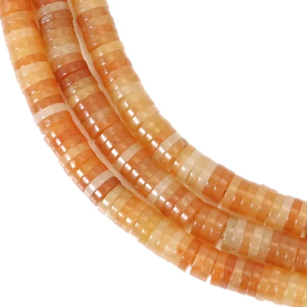 Aventurine orange rondelle heishi 1.5x6mm x 39cm