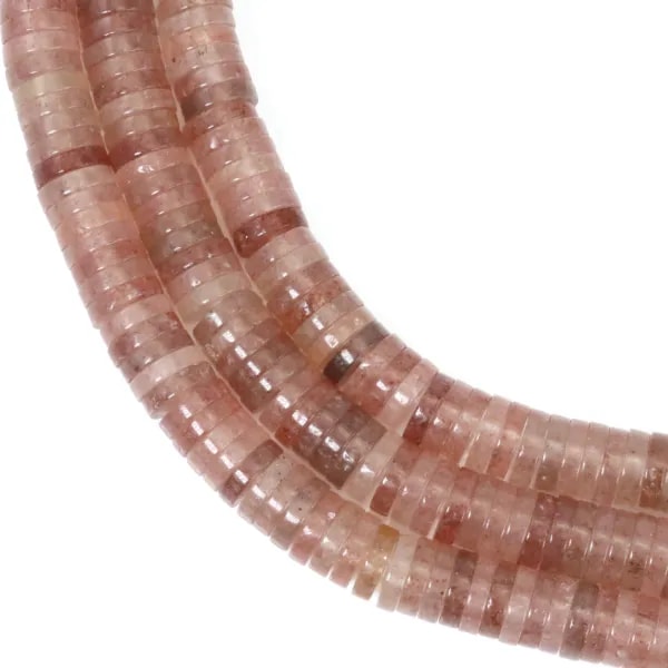 Quartz Fraise Rondelle 6mm | Fournisseur Bijouterie