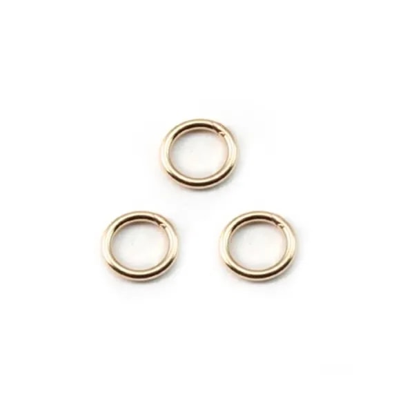 Anneaux soudés 0.64x5mm - Gold Filled x 4pcs