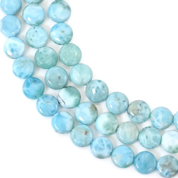 Larimar rond plat 10mm x 40cm