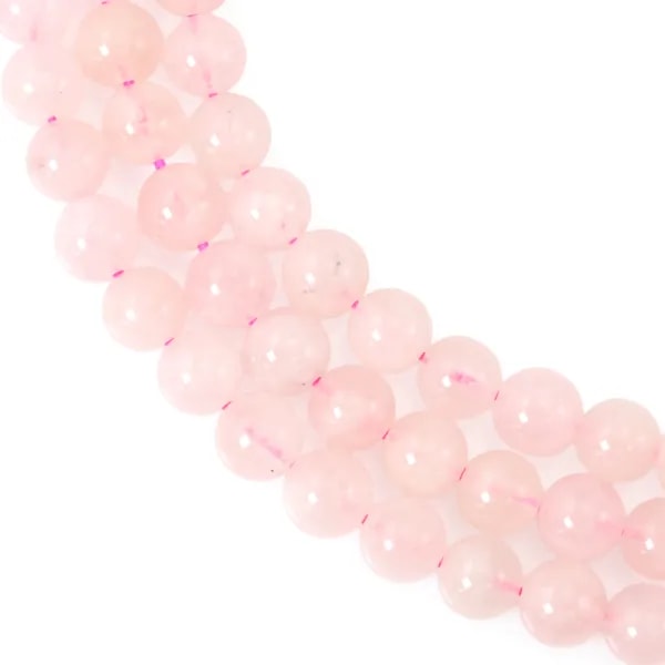 Round rose morganite 6.5mm x 39cm
