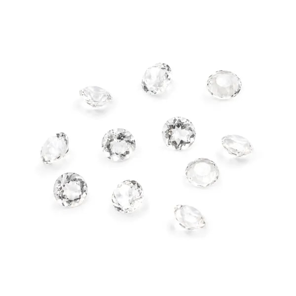 Óxido de zircônio redondo brilhante 5mm para cravar x 2pcs