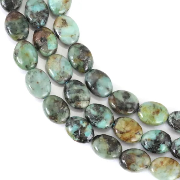 Turquoise africaine ovale 6x8mm x 38cm