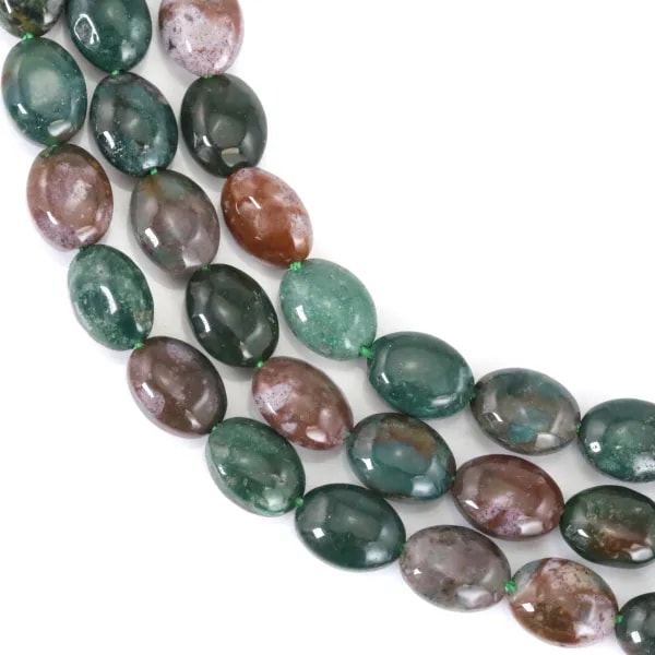 Indian agate oval 6x8mm x 38cm