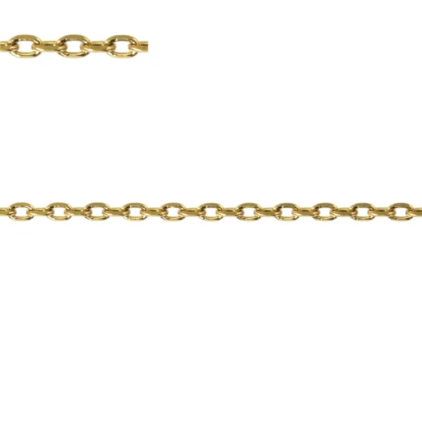Catena forzata 1.3x2.1mm - Acciaio inossidabile 304 dorato x 1m