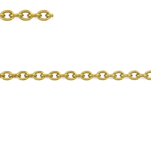 Catena forzatina 3x4mm - Acciaio Inox 304 dorato x 1m