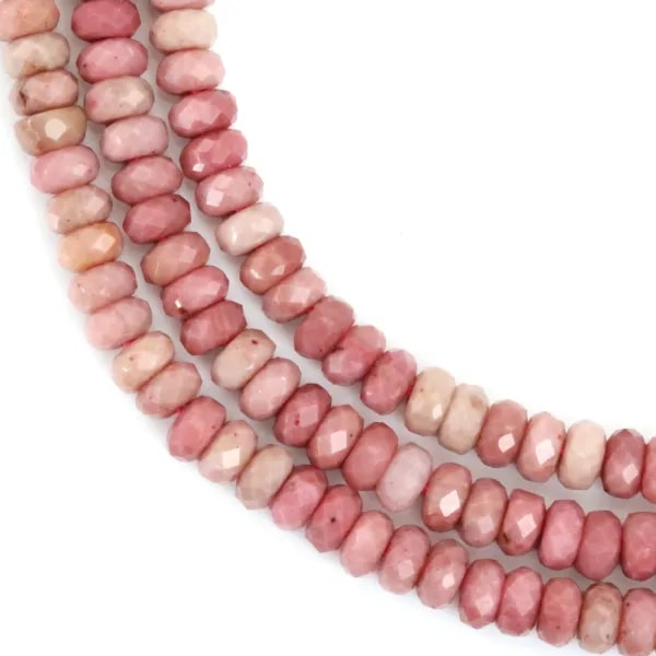 Rhodonite rondelle facetté 2x4mm x 38cm
