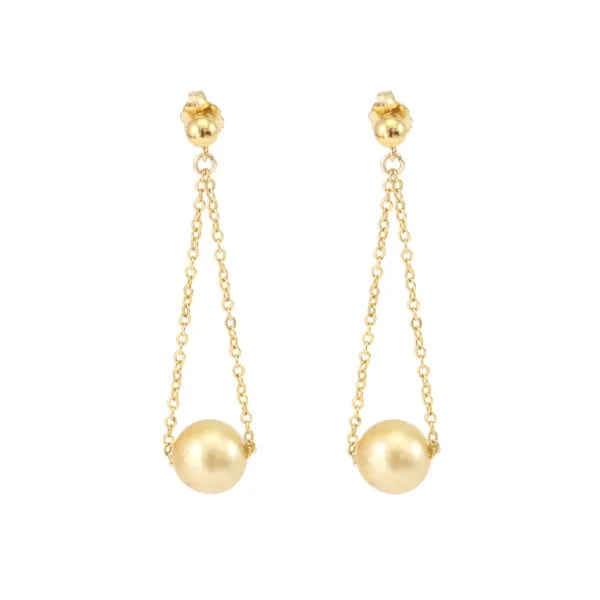 South Sea/Australian Pearl Earrings 9-10mm - Gold Filled x 2pcs