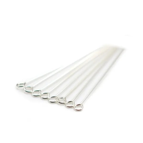 Clou à anneau 0.5x30mm - Argent 925 x 6pcs
