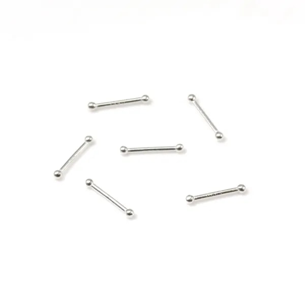 Tiges d'oreilles de maintien 8mm - Argent 990 x 6pcs