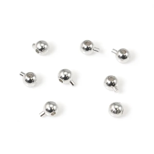 Perle ronde à écraser 3mm - Argent 925 x 2pcs