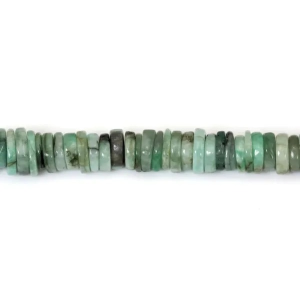 Perla Rondella Smeraldo 7mm| Specialista Pietre Semipreziose