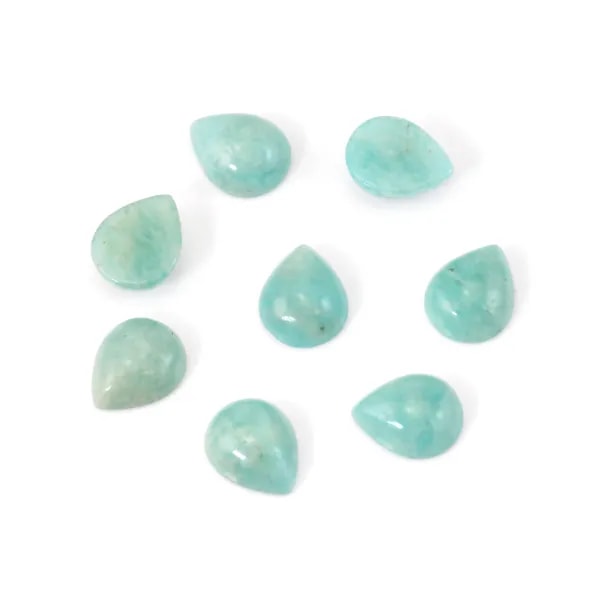 Cabochão Amazonita do Peru gota 8x10mm x 1pc