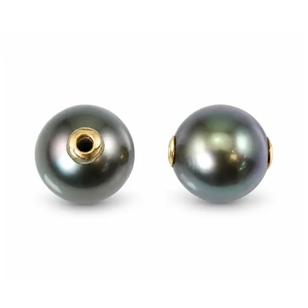 Tahiti cultured pearl pendant round 10-11mm - Gold Filled x 1pc