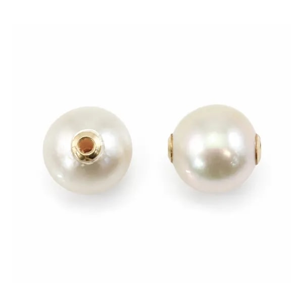 Anhänger Südsee-Zuchtperle weiß rund 10-11mm - Gold Filled x 1 Stück