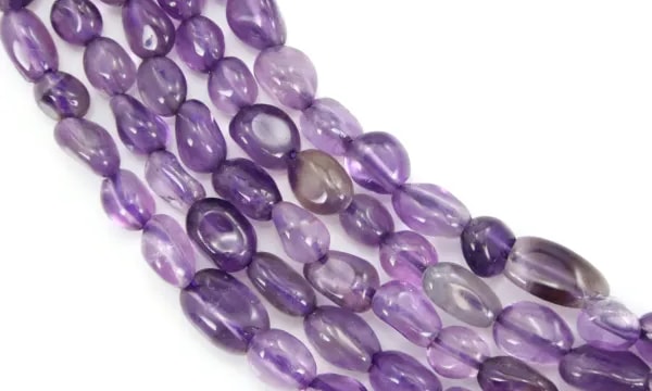 Baroque amethyst nugget 4-5mm x 39cm