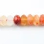 Cornaline Rondelle  Facette 5x8mm x 40cm