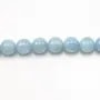 Aigue-Marine Rond 10mm x 2 perles