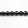 Black Agate Faceted Round 14mm