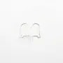 Dormeuse Earwires silver tone  x 18mm x 8.5mm x 8pcs