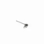 Clous d´oreilles demi-boule noir 3mm x 10pcs